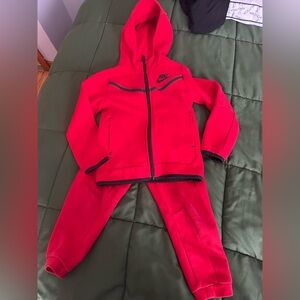 Nike Vibrant Red Hoodie with Black Details